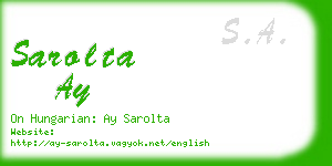 sarolta ay business card